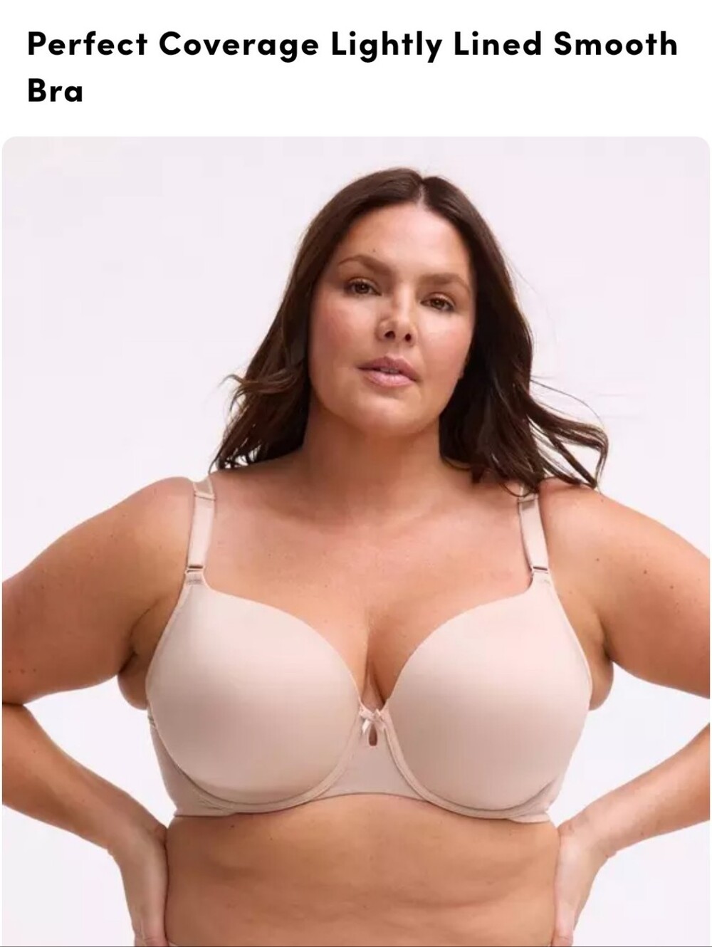 torrid Perfect Coverage Lightly Lined Smooth Bra T-shirt CURV 40B Rose Dust Tan